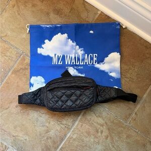 MZ Wallace Black Quilted Waist Bag